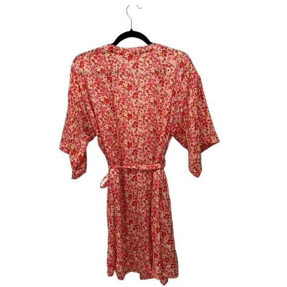 ABOUND Women Floral Wrap Mini Dress MEDIUM - Picture 2 of 3